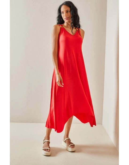 Kadın Omuz Askılı Toka Detay axi Boy Elbise