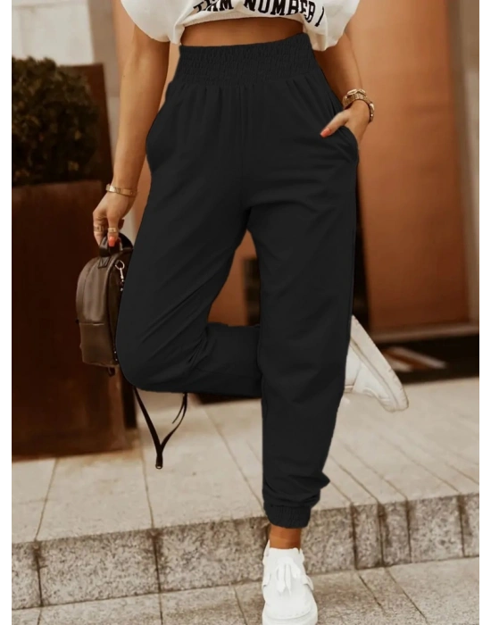 Kadın Paça Ve Bel Lastik Detaylı Iki Iplik Eşofman