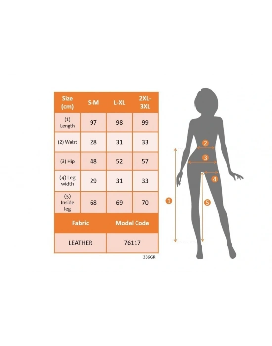 Kadın Paçası astikli Cep Detaylı Deri Tayt