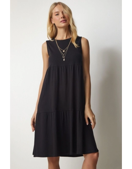 Kadın Sıfır Kol Bisiklet Yaka Aerobin Elbise