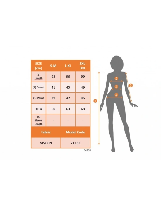 Kadın Sıfır Kol Göğüs Altı Pileli Viskon Elbise
