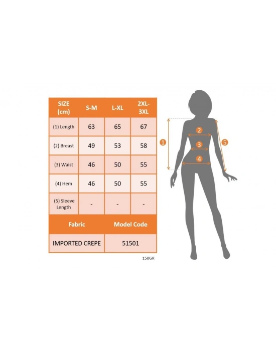 Kadın Sıfır Kollu Bisiklet Yaka önden Pileli Ithal Krep Bluz