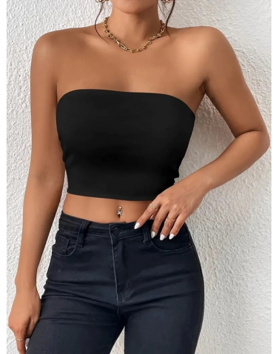 Kadın Straplez Dalgıçbluz