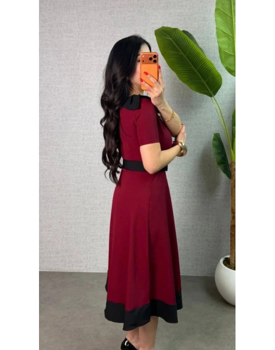 Kadın Tek Omuz Fiyonk Detaylı idi Boy Elbise