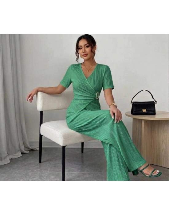 Kadın Toka Detaylı Kruvaze Takım