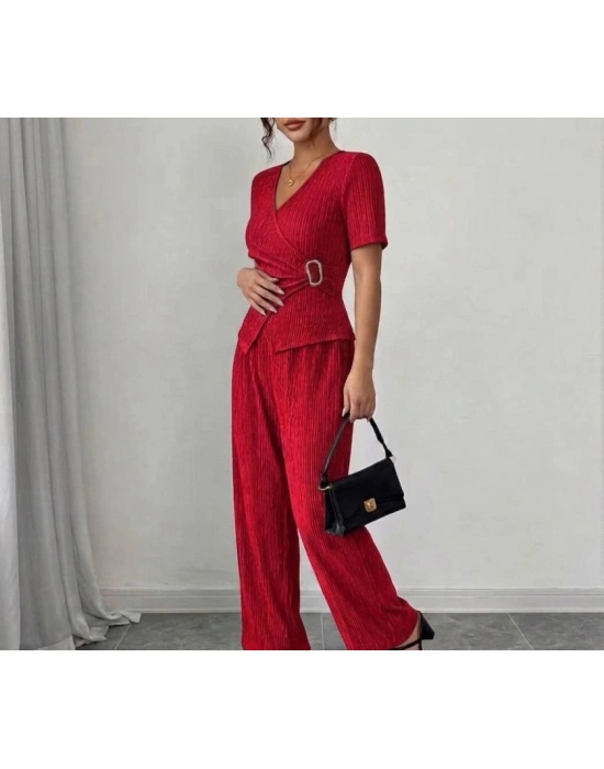 Kadın Toka Detaylı Kruvaze Takım