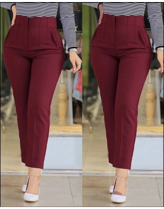 Kadın üste Oturan Paçası Bilek üzerinde Biten Atlas Kumaş Pantolon  (S)  48 (4XL)