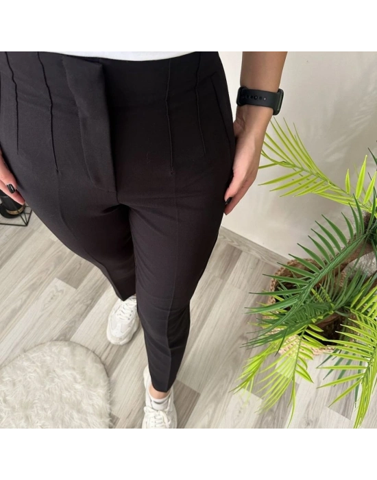 Kadın üste Oturan Paçası Bilek üzerinde Biten Krep Kumaş Kumaş Pantolon  (S)  50 (5XL)
