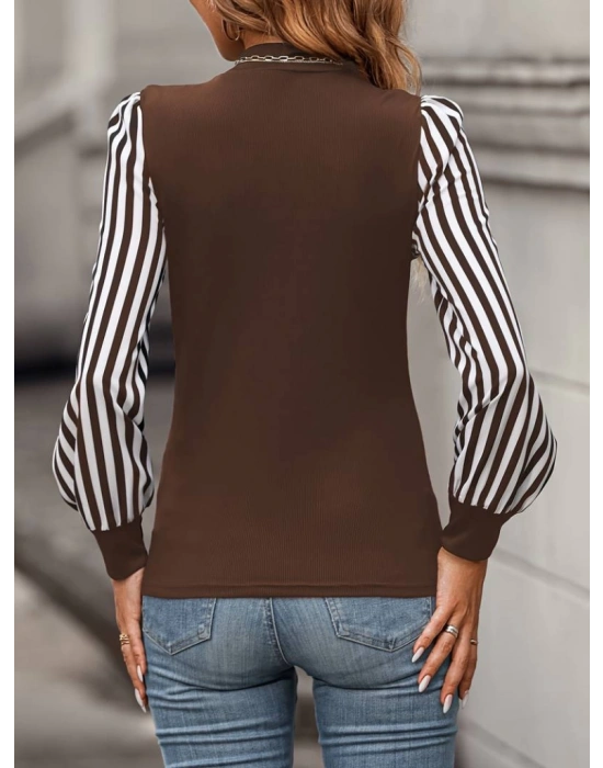 Kadın Uzun Kollu Balıkçı Yaka Bürümcük Bluz