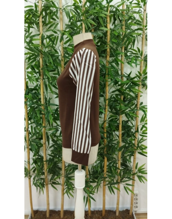 Kadın Uzun Kollu Balıkçı Yaka Bürümcük Bluz