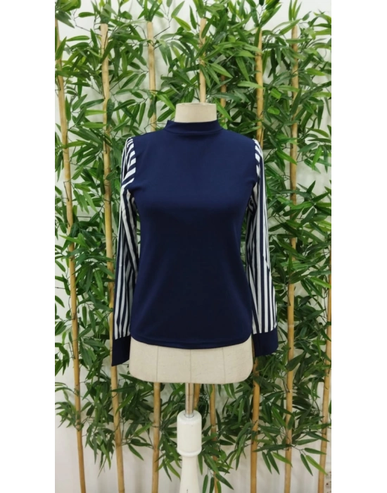 Kadın Uzun Kollu Balıkçı Yaka Bürümcük Bluz