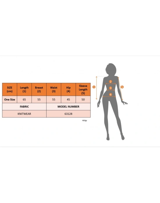 Kadın Uzun Kollu Balıkçı Yaka çok Renkli Triko Bluz
