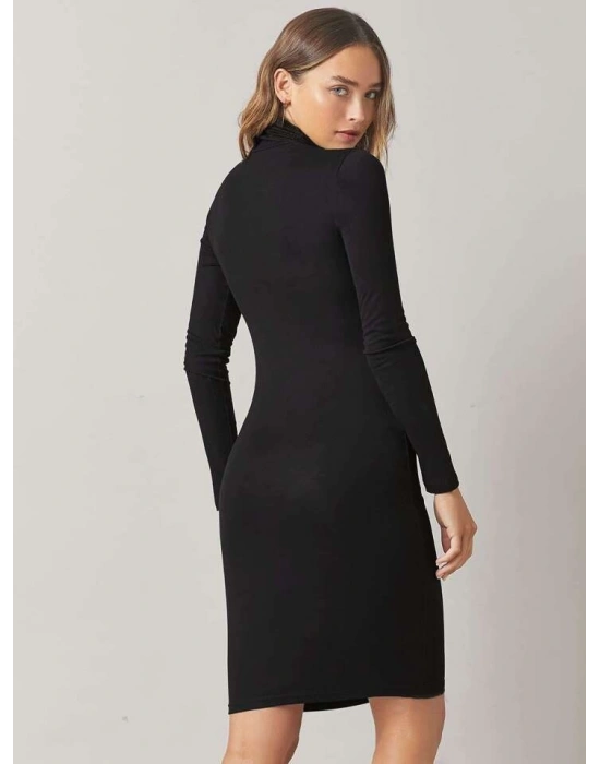 Kadın Uzun Kollu Balıkçı Yaka Elbise