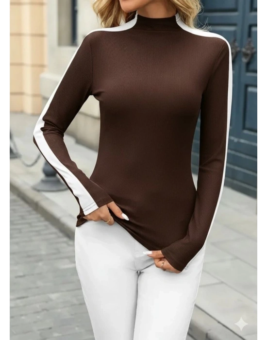 Kadın Uzun Kollu Balıkçı Yaka Kaşkorse Bluz