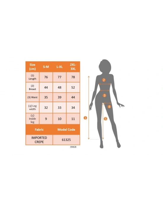 Kadın Uzun Kollu Balıkçı Yaka Püsküllü Kuşaklı Ithal Krep Tulum