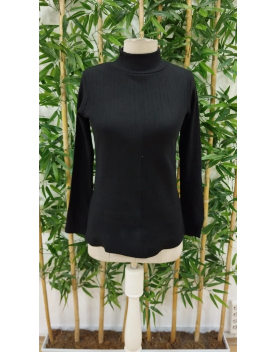 Kadın Uzun Kollu Balıkçı Yaka şardonlu Kaşkorse Bluz