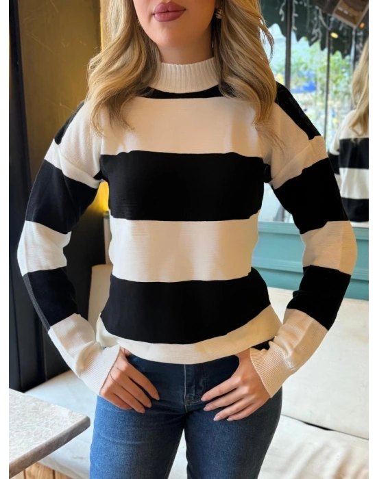 Kadın Uzun Kollu Balıkçı Yaka Triko Bluz