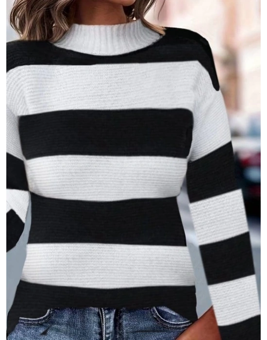 Kadın Uzun Kollu Balıkçı Yaka Triko Bluz