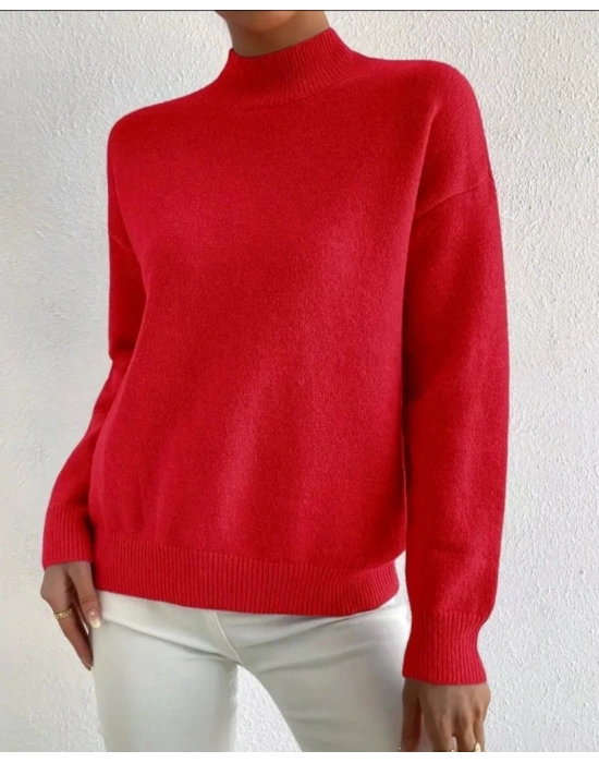 Kadın Uzun Kollu Balıkçı Yaka Triko Bluz