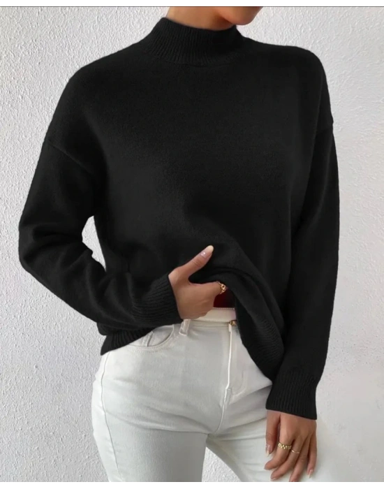 Kadın Uzun Kollu Balıkçı Yaka Triko Bluz