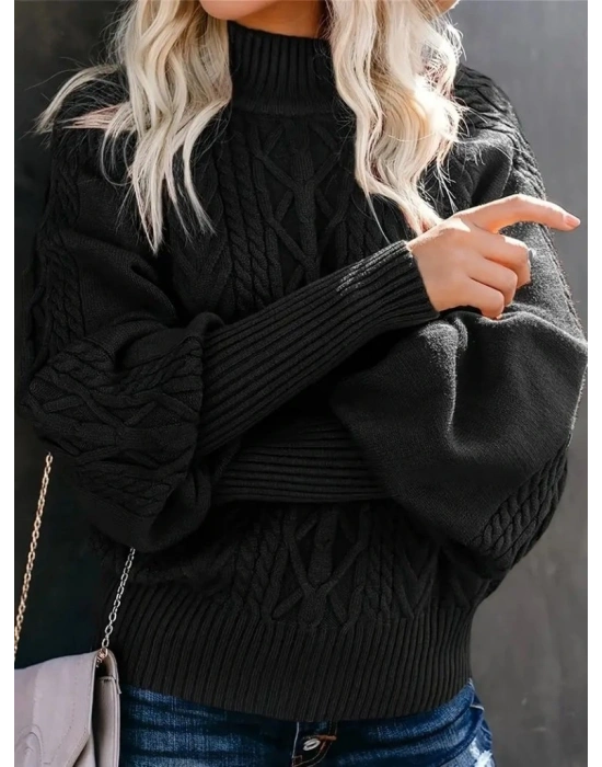 Kadın Uzun Kollu Balıkçı Yaka Triko Kazak