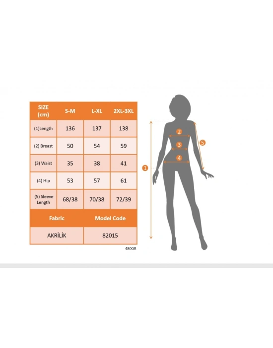 Kadın Uzun Kollu Balıkçı Yaka Uzun Akrilik Elbise