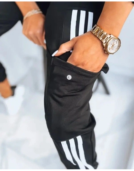 Kadın Uzun Kollu Beyaz şerit Detay Kargo Cep Iki Iplik Ikili Takım