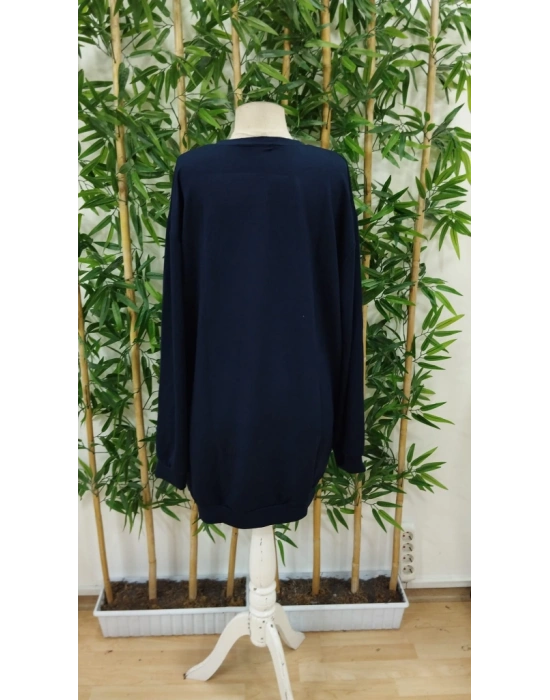 Kadın Uzun Kollu Bisiklet Yaka Ayı Desenli Viskon Iki Iplik Elbise