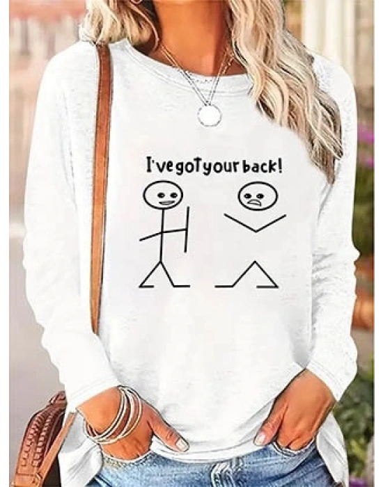 Kadın Uzun Kollu Bisiklet Yaka Baskılı Viskon Bluz