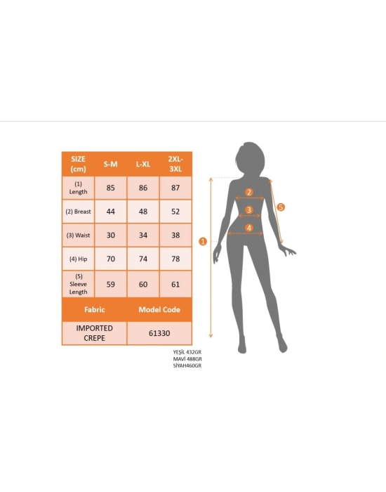 Kadın Uzun Kollu Bisiklet Yaka Beli Lastikli Fırfırlı Ithal Krep Elbise