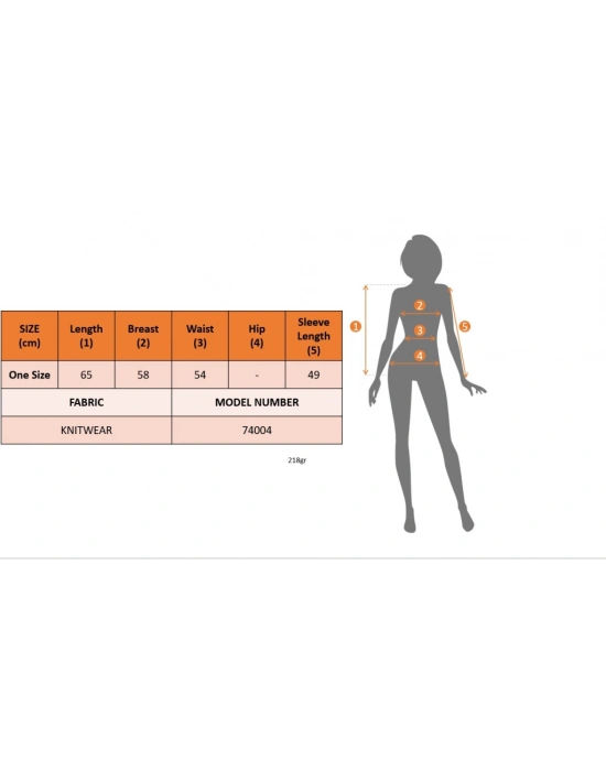 Kadın Uzun Kollu Bisiklet Yaka çizgi Desenli Triko Bluz