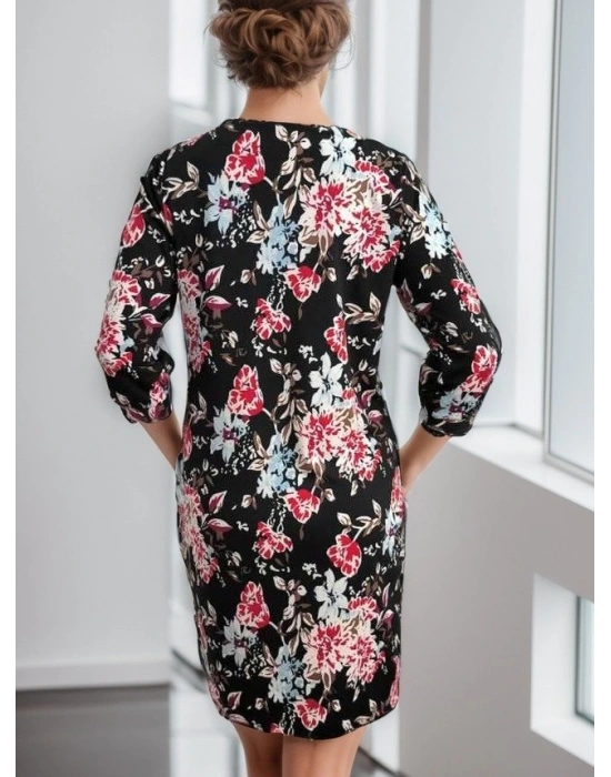 Kadın Uzun Kollu Bisiklet Yaka Dalgıç Mini Boy Elbise