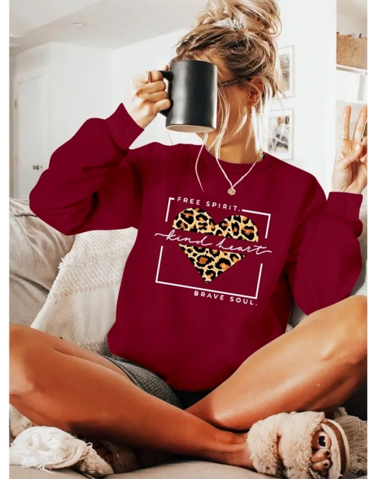 Kadın Uzun Kollu Bisiklet Yaka Desenli Viskon Iki Iplik Bluz