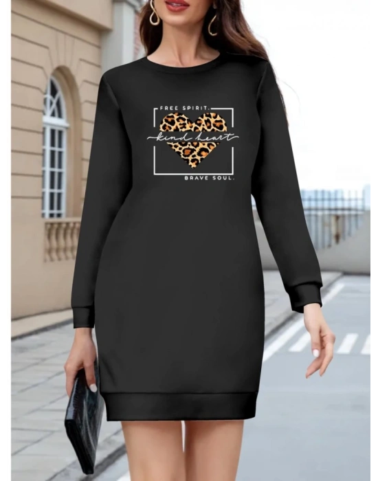 Kadın Uzun Kollu Bisiklet Yaka Desenli Viskon Iki Iplik Bluz