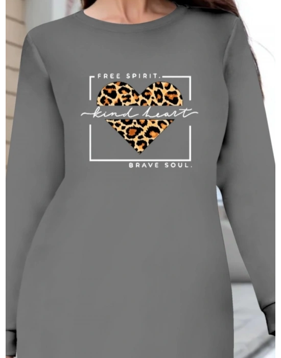 Kadın Uzun Kollu Bisiklet Yaka Desenli Viskon Iki Iplik Bluz