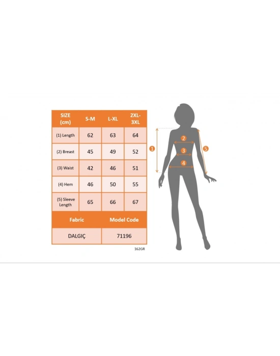 Kadın Uzun Kollu Bisiklet Yaka Göz Baskılı Kolları Tül Detay Dalgıç Bluz