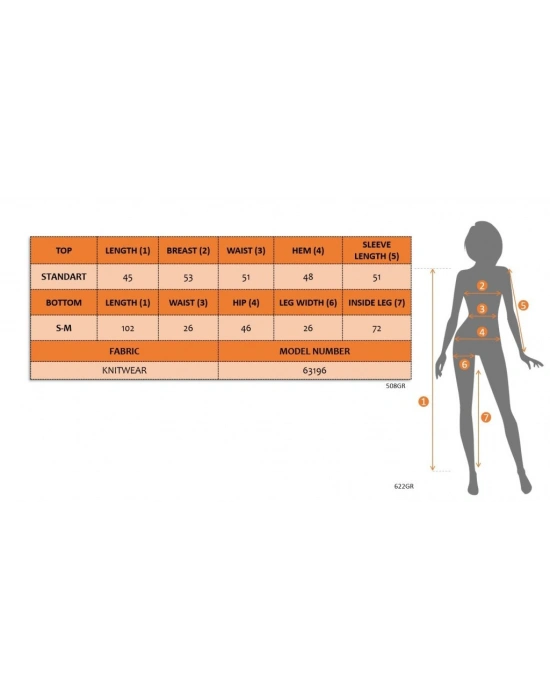 Kadın Uzun Kollu Bisiklet Yaka Kısa Trıko Bluz Ve Pantolon Ikili Takım
