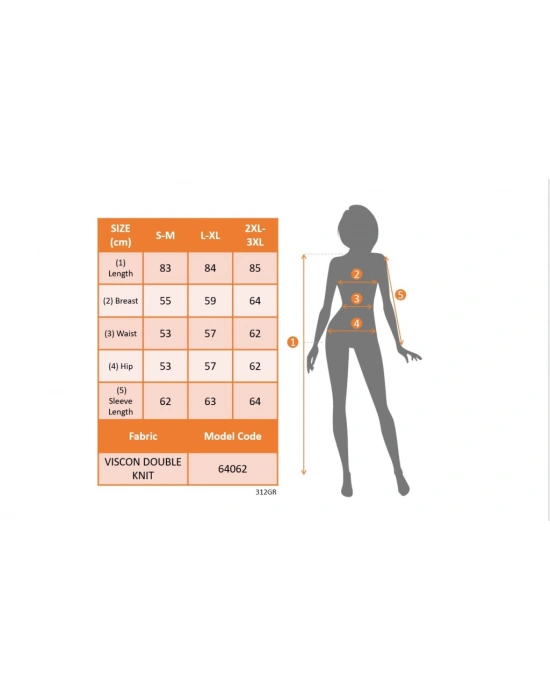 Kadın Uzun Kollu Bisiklet Yaka Kısa Viskon Iki Iplik Elbise