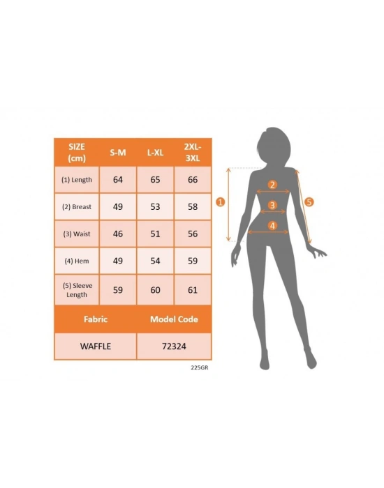 Kadın Uzun Kollu Bisiklet Yaka Kolları çiçekli Waffle Bluz