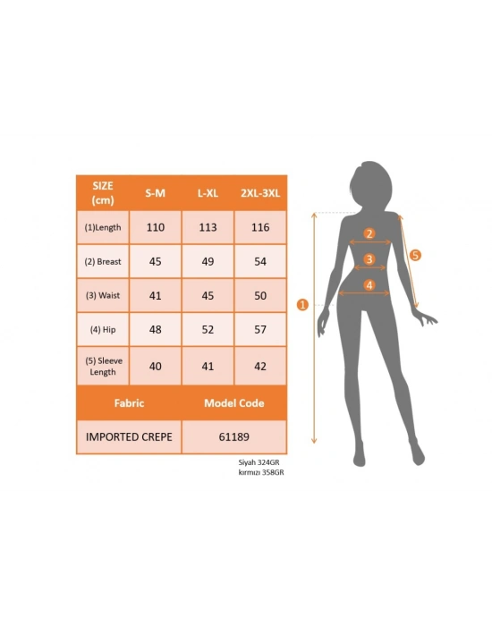 Kadın Uzun Kollu Bisiklet Yaka Midi Ithal Krep Elbise