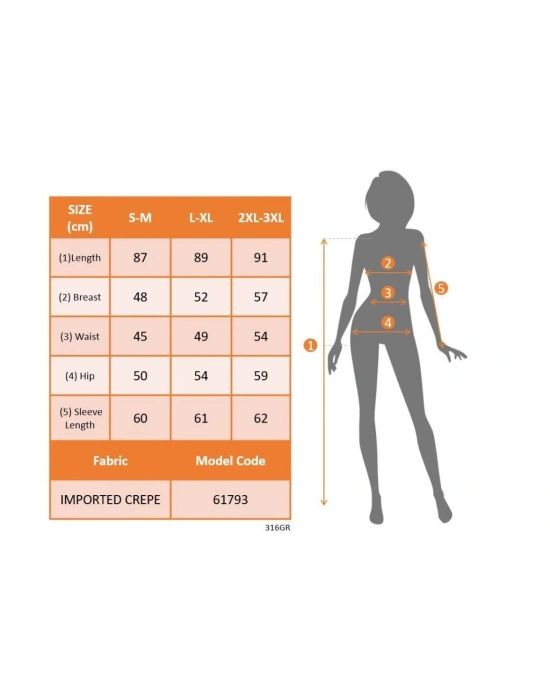 Kadın Uzun Kollu Bisiklet Yaka Mini Ithal Krep Elbise