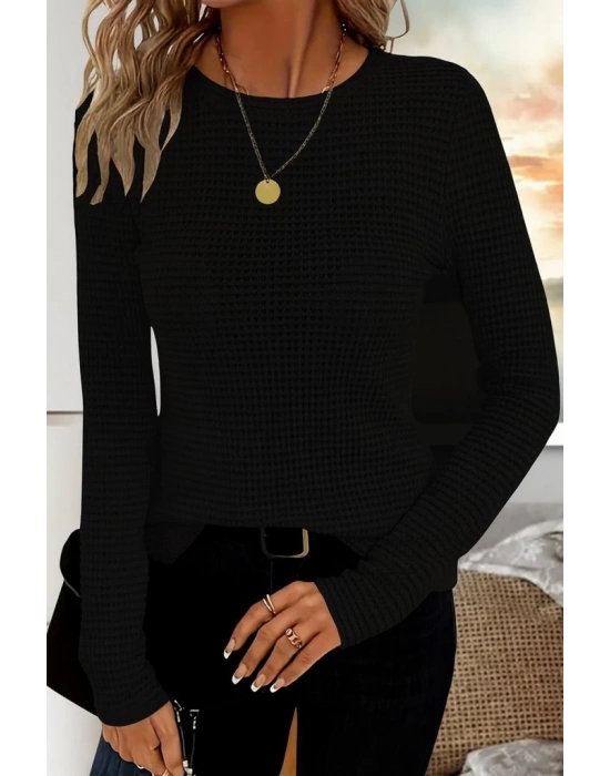 Kadın Uzun Kollu Bisiklet Yaka Triko Kazak