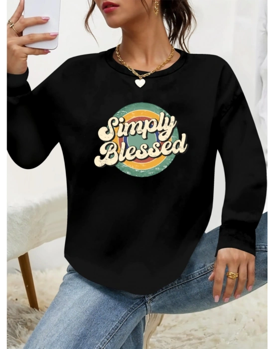 Kadın Uzun Kollu Bisiklet Yaka Viskon Iki Iplik Bluz