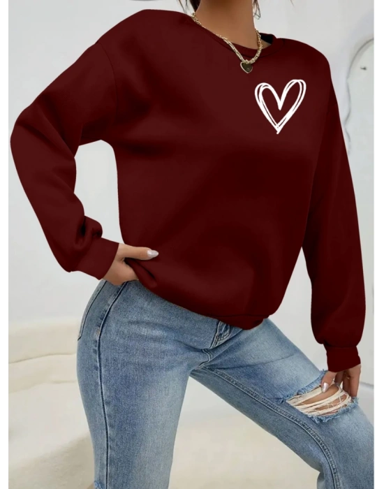 Kadın Uzun Kollu Bisiklet Yaka Viskon Iki Iplik Bluz