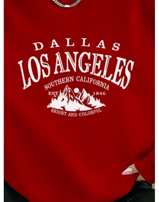 Kadın Uzun Kollu Bisiklet Yaka Viskon Iki Iplik Bluz