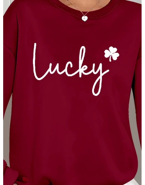 Kadın Uzun Kollu Bisiklet Yaka Viskon Iki Iplik Bluz