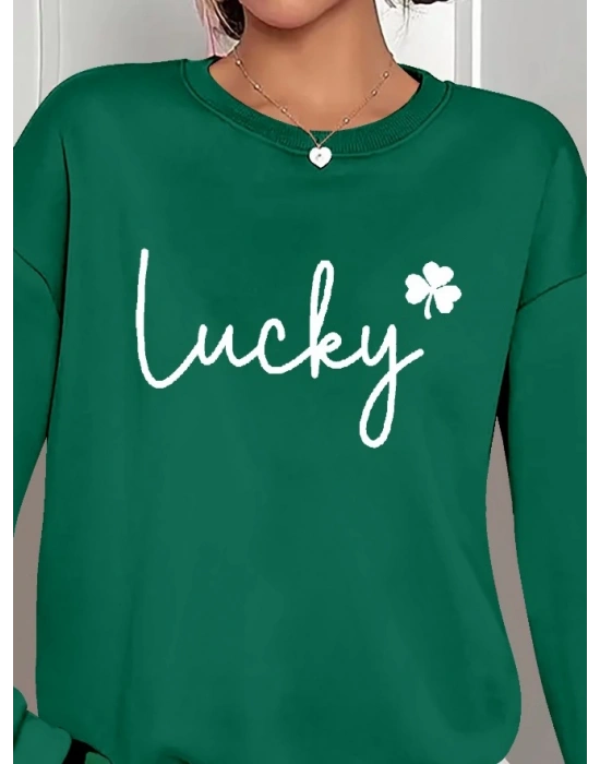 Kadın Uzun Kollu Bisiklet Yaka Viskon Iki Iplik Bluz