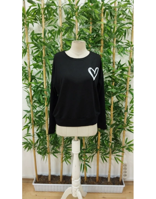 Kadın Uzun Kollu Bisiklet Yaka Viskon Iki Iplik Bluz