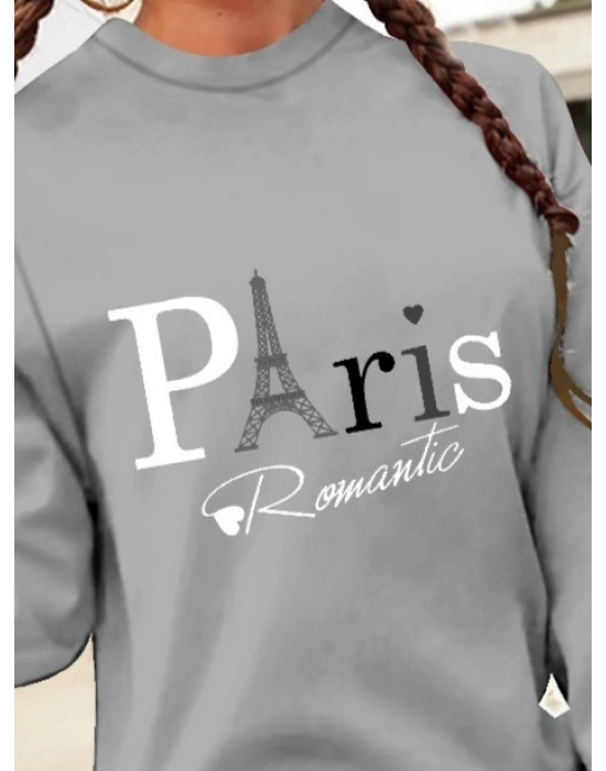 Kadın Uzun Kollu Bisiklet Yaka Yazılı Kısa Viskon Iki Iplik Elbise