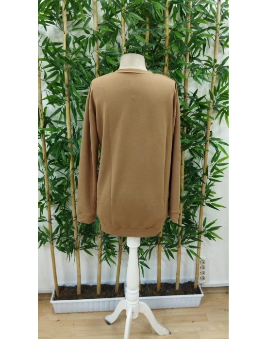 Kadın Uzun Kollu Bisiklet Yaka Yazılı Viskon Iki Iplik Elbise